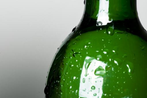 Free Stock Photo of Green bottle with drops