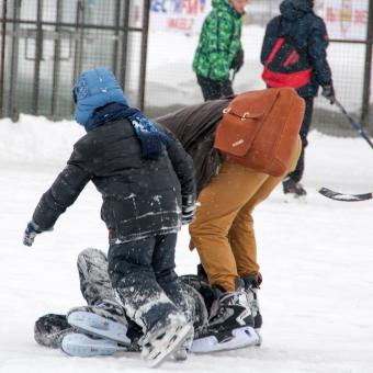 Free Stock Photo of Falling on Ice Skates