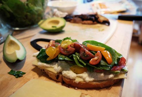 Free Stock Photo of Vegetable sandwich