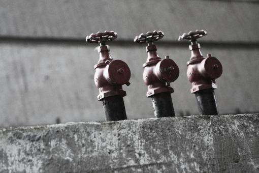 Free Stock Photo of Three hydrants
