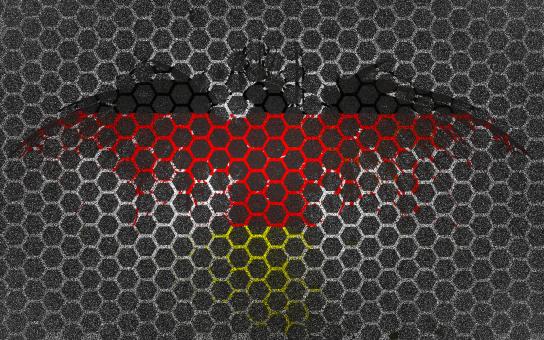 Free Stock Photo of German Flag in Hexagon Style