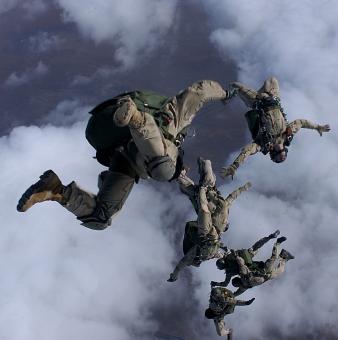 Free Stock Photo of Military Skydivers