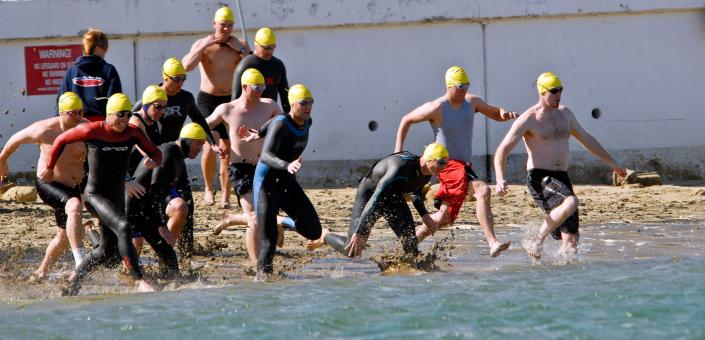 Free Stock Photo of Triathlon Competition