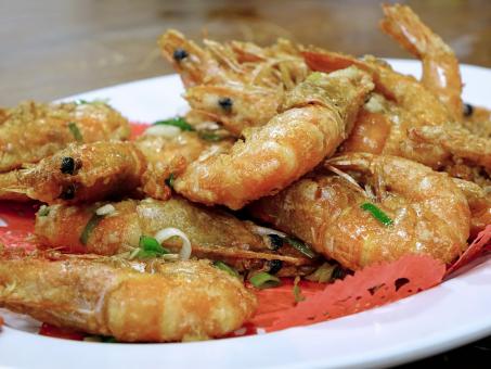 Free Stock Photo of Fried Prawns