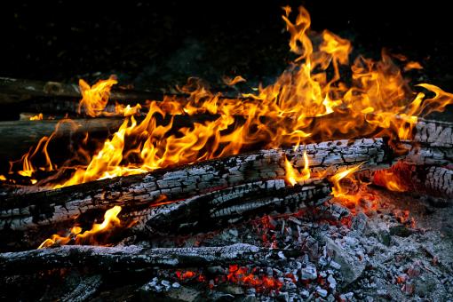 Free Stock Photo of Burning Wood