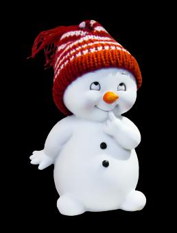 Free Stock Photo of Snow Man