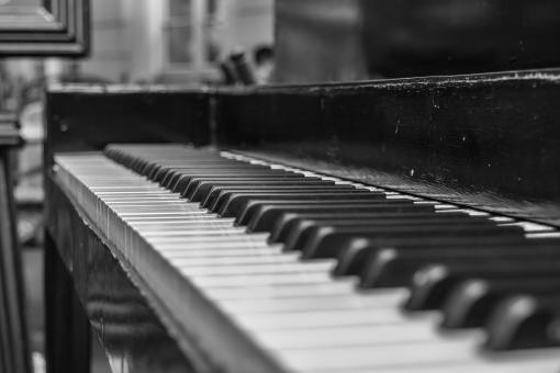 Free Stock Photo of Piano Closeup