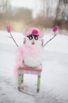 Free Stock Photo of Snow Woman