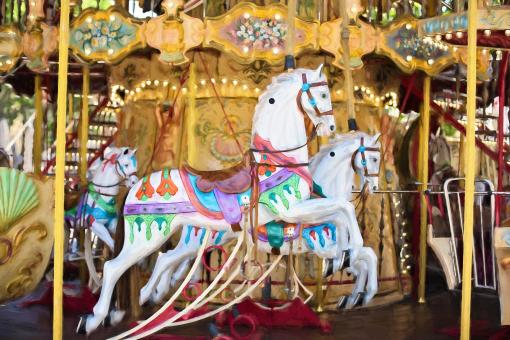 Free Stock Photo of Carousel Horses