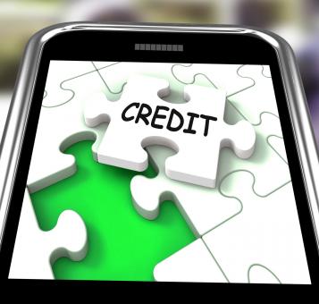 Free Stock Photo of Credit Smartphone Means Loans Financing Or Borrowed Money