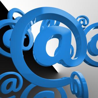 Free Stock Photo of At Sign Shows Email Messaging Through Web