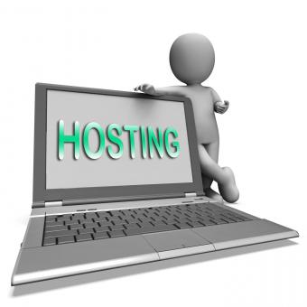 Free Stock Photo of Hosting Laptop Shows Web Internet Or Website Host
