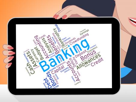 Free Stock Photo of Banking Word Shows Commerce Banks And Text