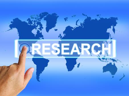 Free Stock Photo of Research Map Represents Internet Researcher or Researched Analyzing