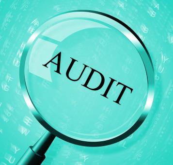 Free Stock Photo of Audit Magnifier Shows Searching Auditing And Magnification