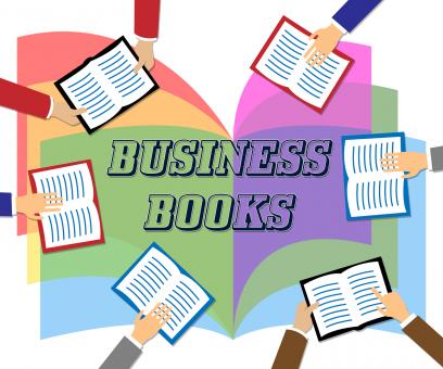 Free Stock Photo of Business Books Means Commerce Education And Information