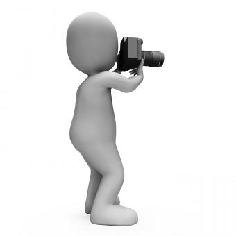 Free Stock Photo of Digital Photo Character Shows Snapshot Dslr And Photography