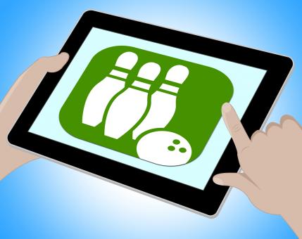 Free Stock Photo of Bowling Online Indicates Ten Pin 3d Illustration