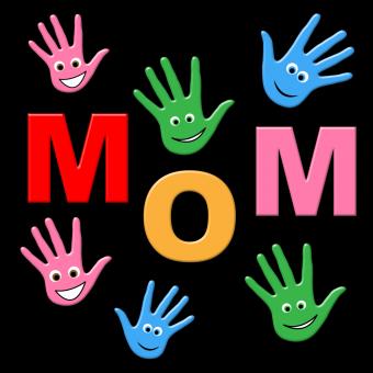 Free Stock Photo of Mom Handprints Shows Painted Mommy And Creativity