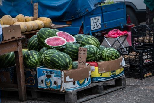 Free Stock Photo of Watermelon stand