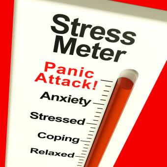 Free Stock Photo of Stress Meter Showing Panic Attack From Stress Or Worry
