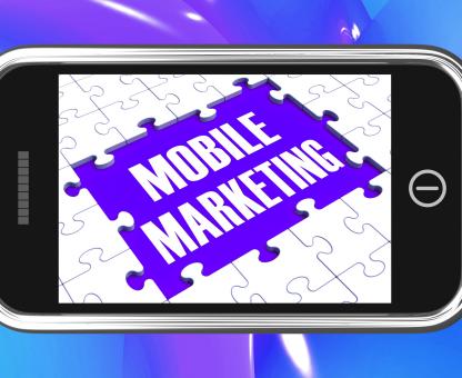 Free Stock Photo of Mobile Marketing On Smartphone Showing Ecommerce