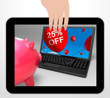 Free Stock Photo of Twenty-Five Percent Off Laptop Displays Prices Reduced 25