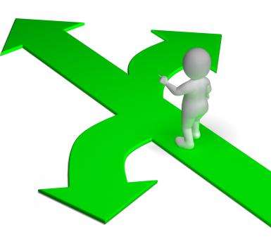 Free Stock Photo of Arrows Choice Shows Options Alternatives Or Deciding