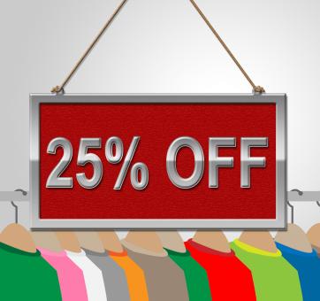 Free Stock Photo of Twenty Five Percent Represents Message Promotion And Garment