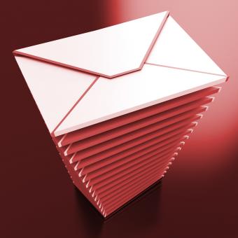 Free Stock Photo of Envelopes Shows E-mail Message Inbox Mailbox