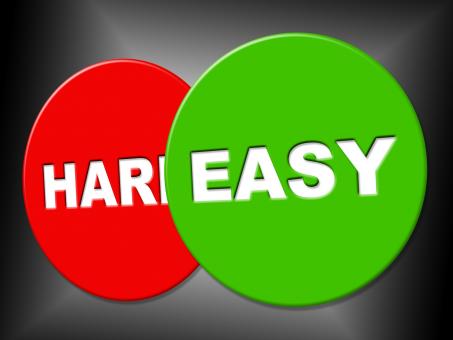 Free Stock Photo of Easy Sign Indicates Easily Placard And Simple