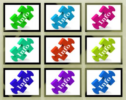 Free Stock Photo of Info On Monitors Showing Variety Of Information