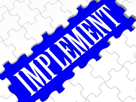 Free Stock Photo of Implement Puzzle Shows Performing Plans