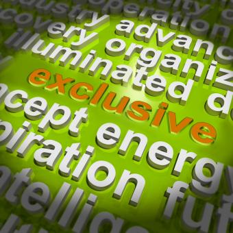 Free Stock Photo of Exclusive Word Cloud Shows Limited Unique And Rare Products