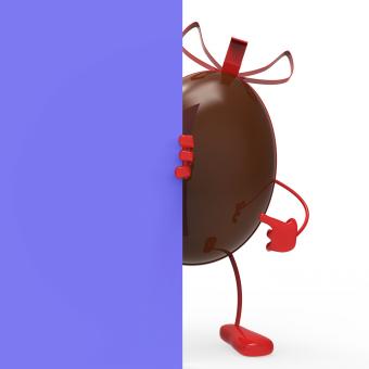 Free Stock Photo of Easter Egg Means Blank Space And Choc