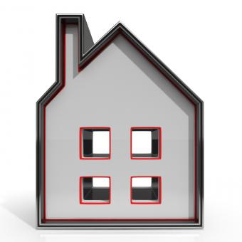 Free Stock Photo of House Icon Showing Home For Sale