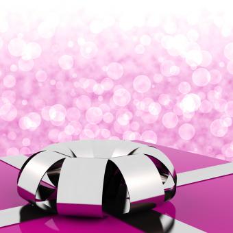 Free Stock Photo of Pink Giftbox With Bokeh Background For Womens Birthday