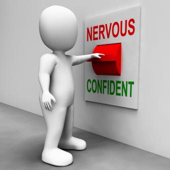 Free Stock Photo of Nervous Confident Switch Shows Nerves Or Confidence
