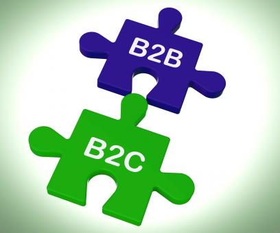 Free Stock Photo of B2B And B2C Puzzle Shows Corporate Partnership Or Consumer Relations