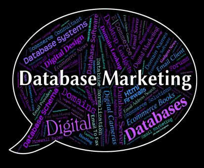 Free Stock Photo of Database Marketing Represents Sales Words And Computing