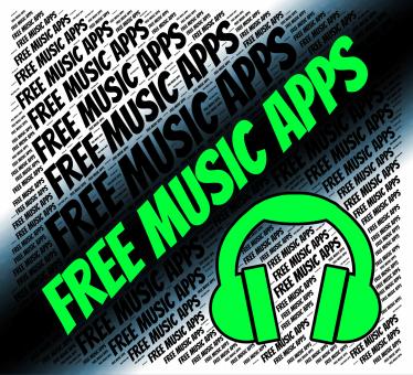 Free Stock Photo of Free Music Apps Indicates Sound Track And Applications