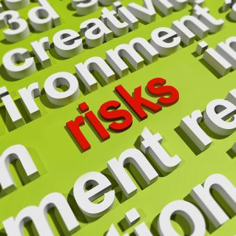 Free Stock Photo of Risks In Word Cloud Shows Investment Risks And Economy Crisis