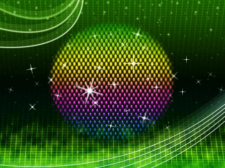 Free Stock Photo of Colorful Ball Background Means Green Grid And Sparkles