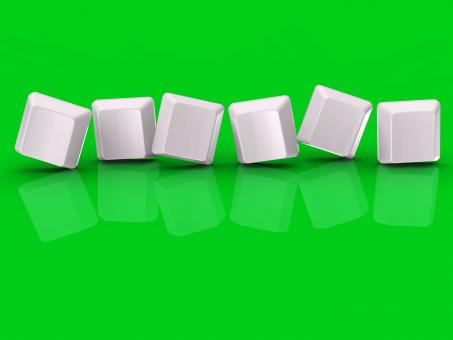 Free Stock Photo of Six Blank Tiles Show Background For 6 Letter Word