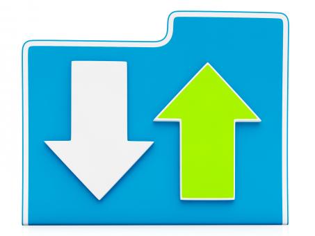 Free Stock Photo of Downloading and Uploading Files Icon