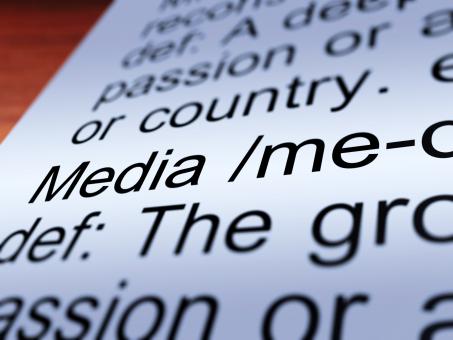 Free Stock Photo of Media Definition Closeup Showing Communication