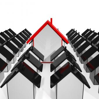 Free Stock Photo of House Icons Showing Selling Real Estate