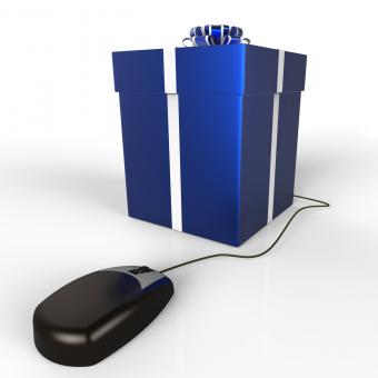 Free Stock Photo of Online Gift Represents World Wide Web And Box