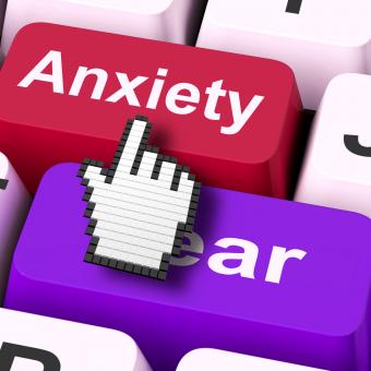 Free Stock Photo of Anxiety Fear Keys Mouse Means Anxious And Afraid