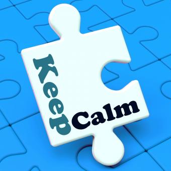 Free Stock Photo of Keep Calm Puzzle Shows Calming Relax And Composed